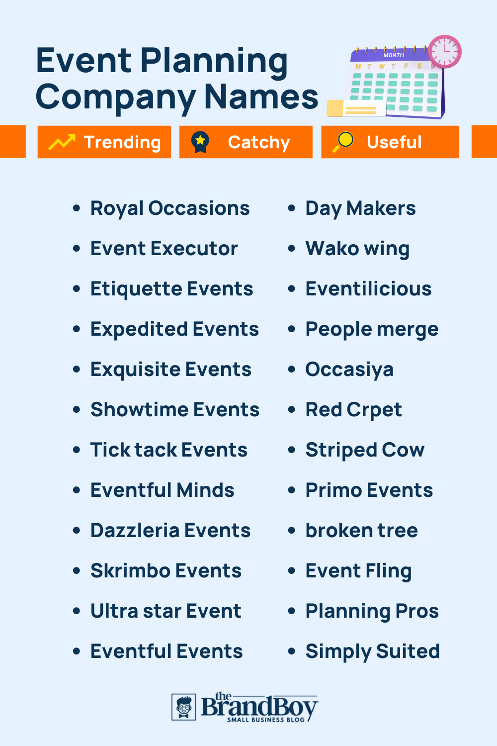 615+ Event Planning Business Name Ideas And Domains (Generator + Guide