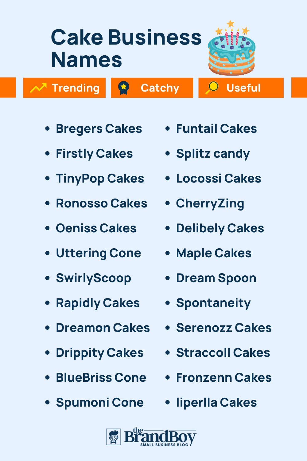 2125 Cake Business Names To Elevate Your Bakery TheBrandBoy