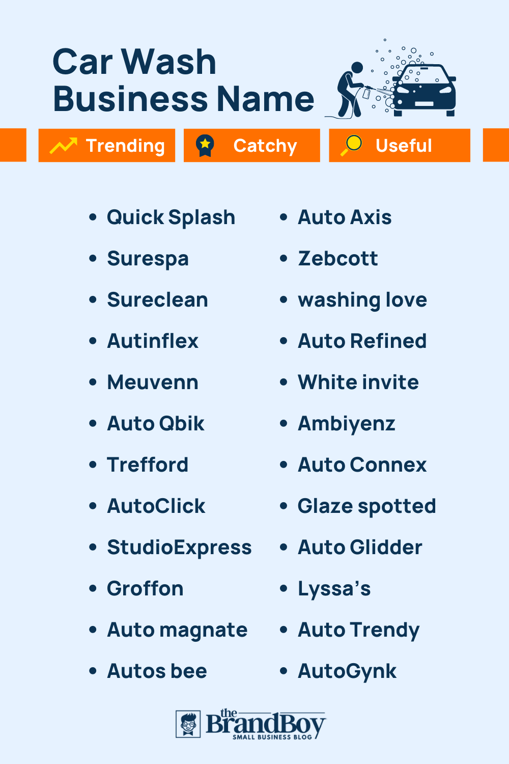 car wash business names ideas