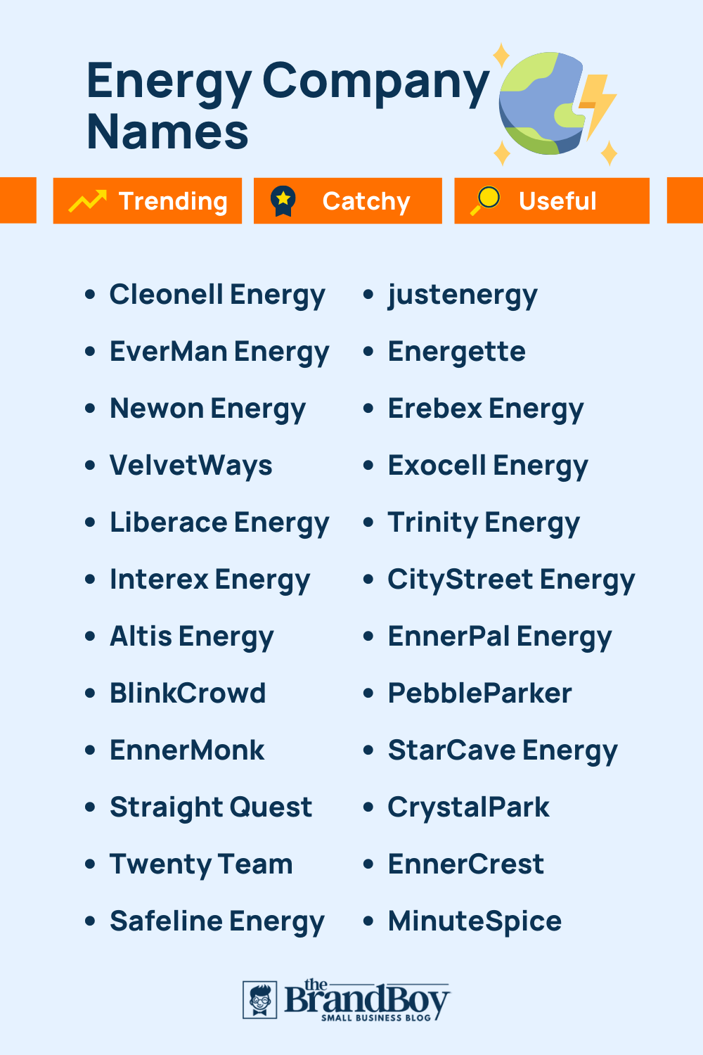 Energy Company Names 464 Best And Catchy Names TheBrandBoy Com