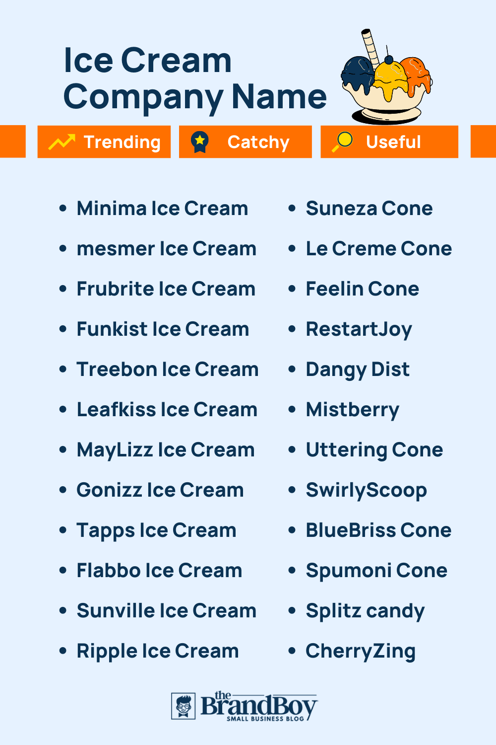 Catchy Ice Cream Names