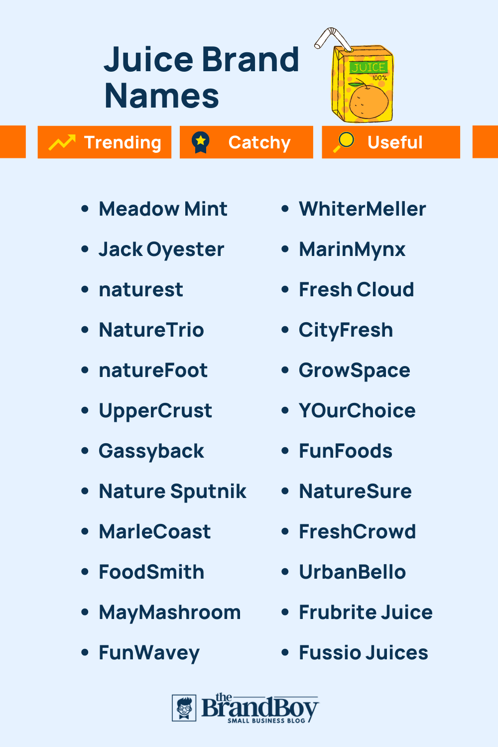 1550+ Creative Juice Company Names Ideas (Generator + Guide)