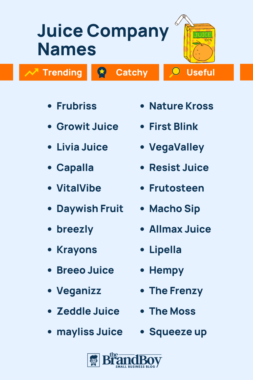 1550+ Creative Juice Company Names Ideas (Generator + Guide)