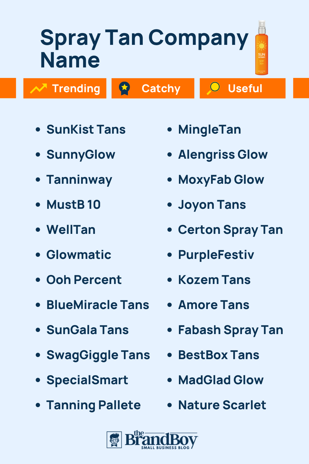 Spray Tan Business Name Ideas