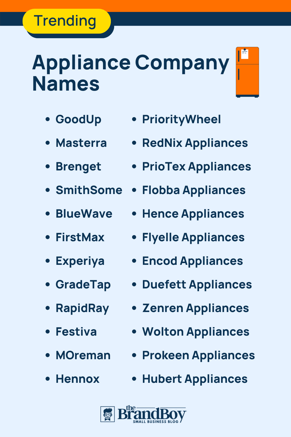 467+ Appliance Company Names Ideas, Suggestions And Domain Ideas