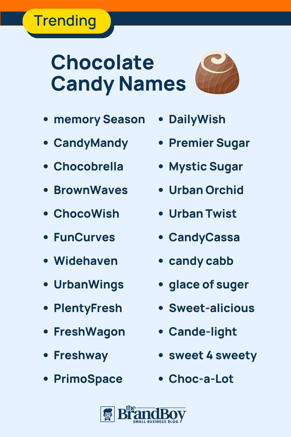 468+ Catchy Chocolate Candy Names and Ideas