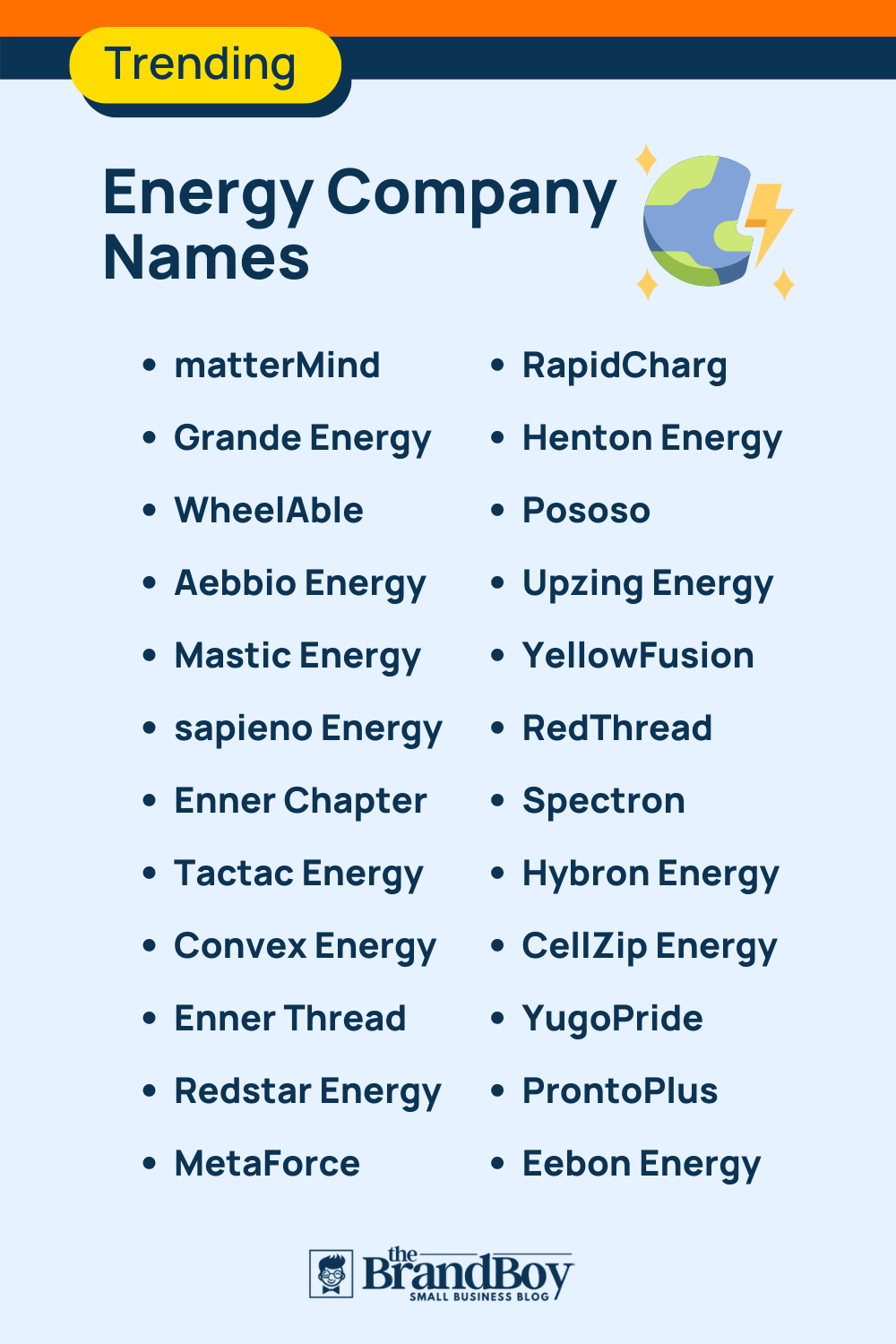 Energy Company Names 464 Best And Catchy Names TheBrandBoy Com
