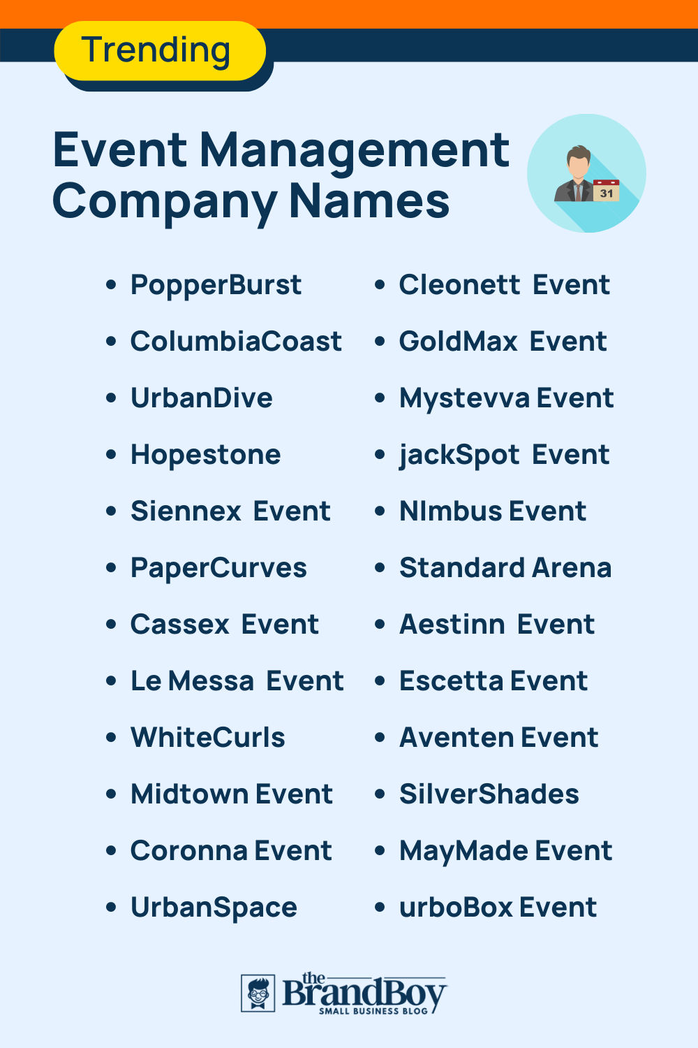 1550 Event Company Names Ideas Suggestions Guide BrandBoy