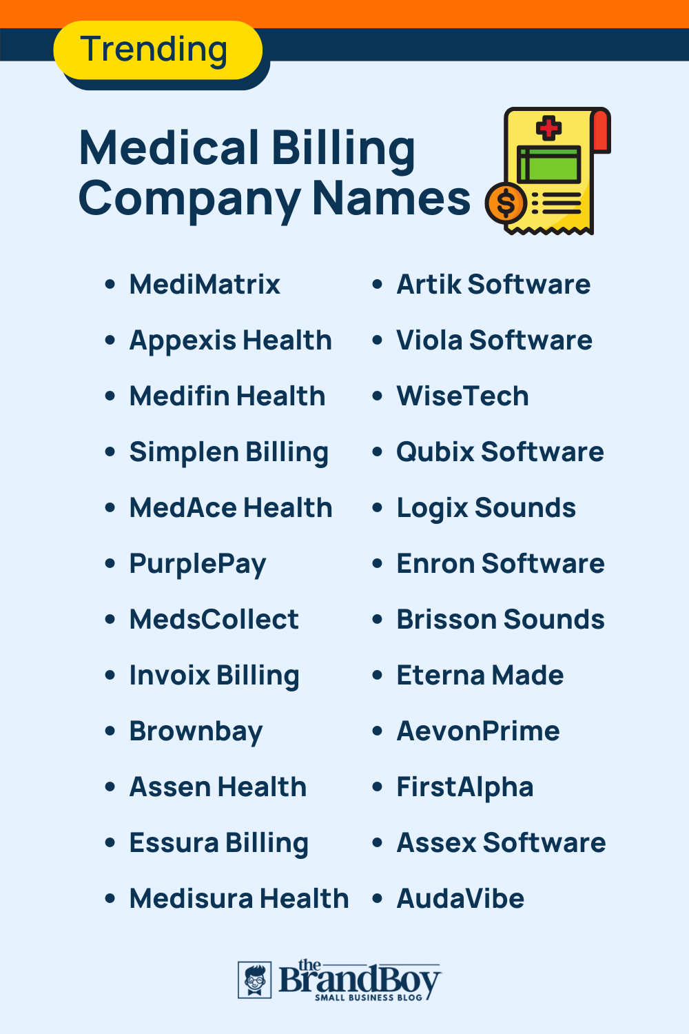 467+ Catchy Medical Billing Company Names ( Video + Infographic)
