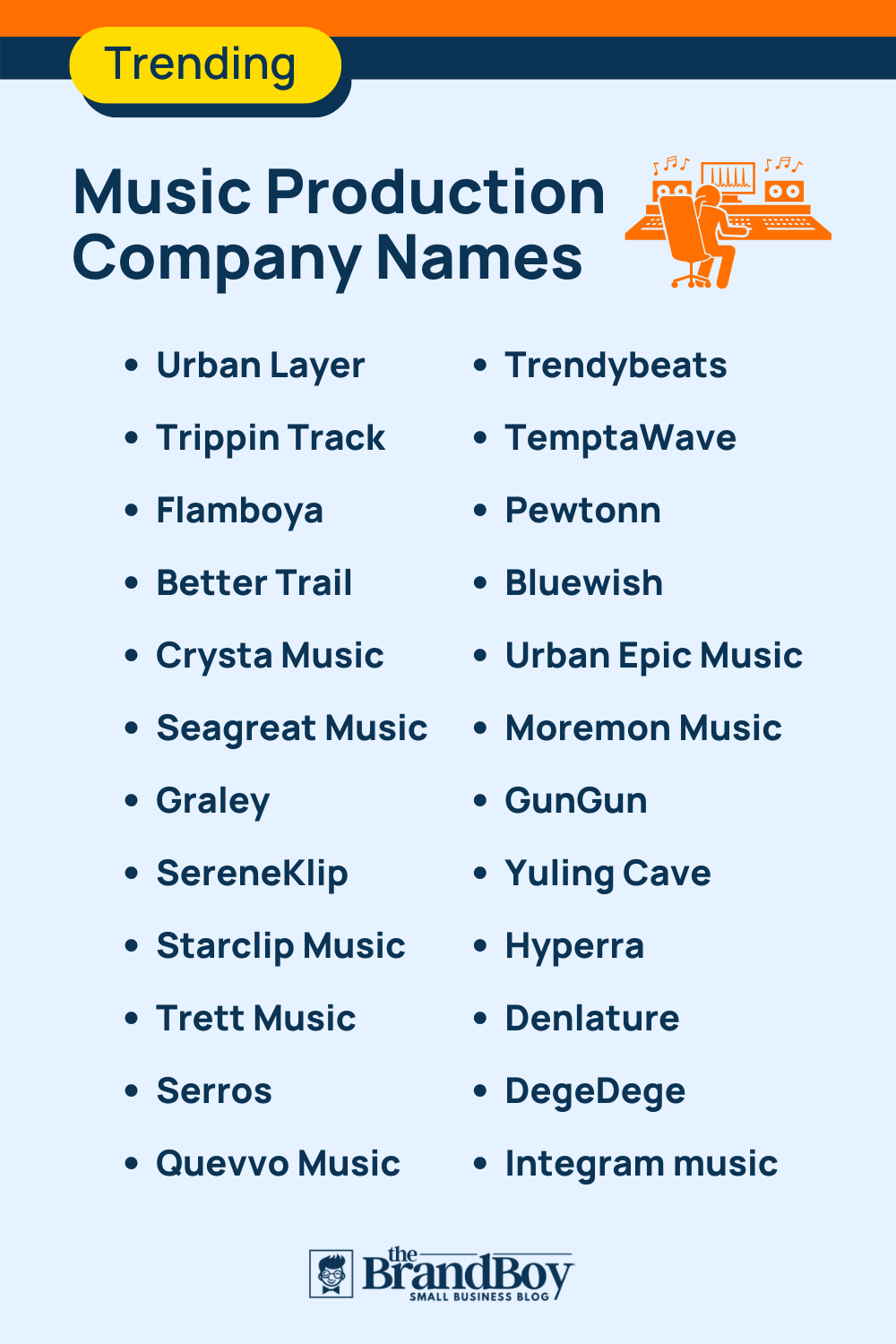 463 Best Music Production Company Names