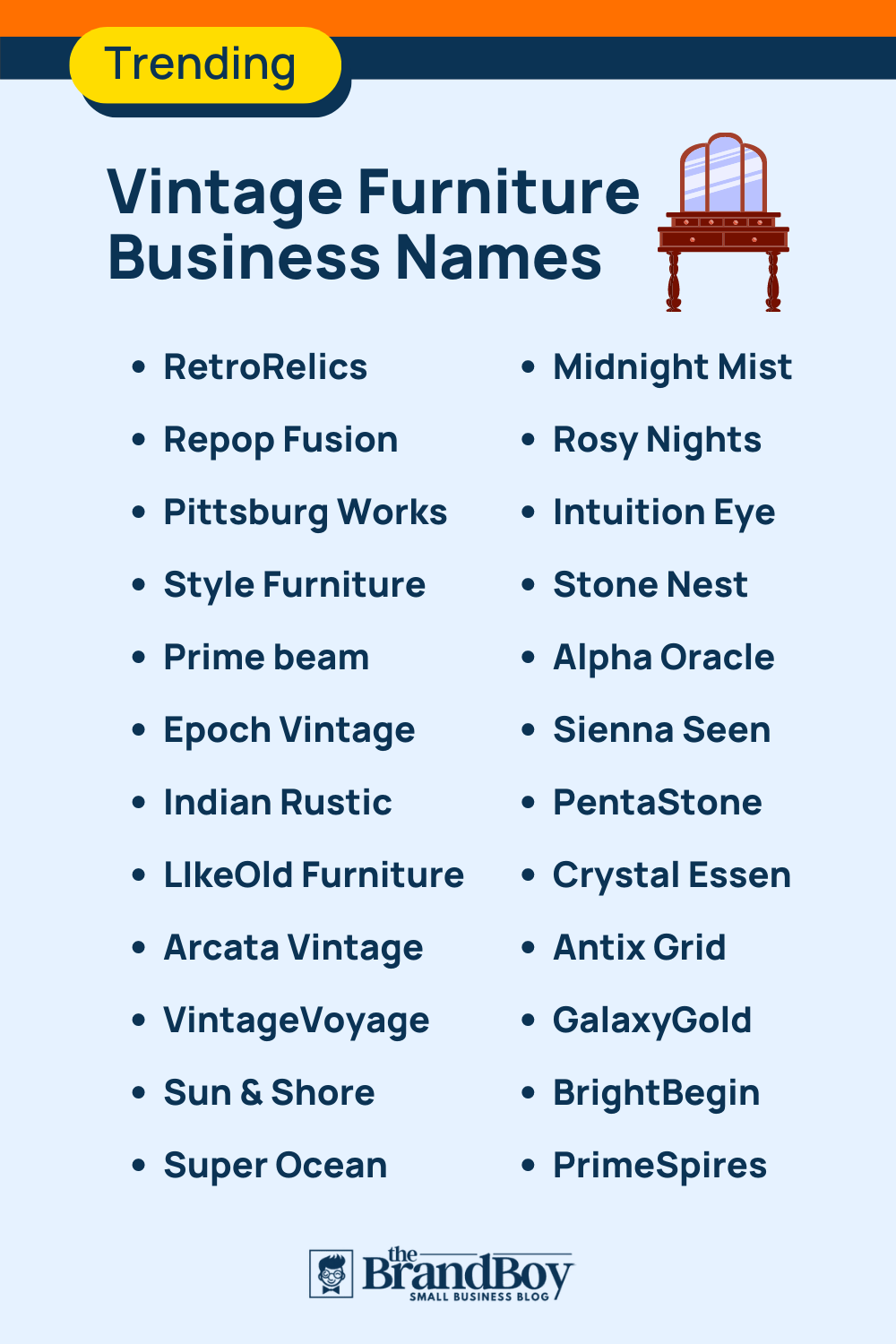 789+ Unique Vintage Furniture Business Names Ideas (+Generator) BrandBoy