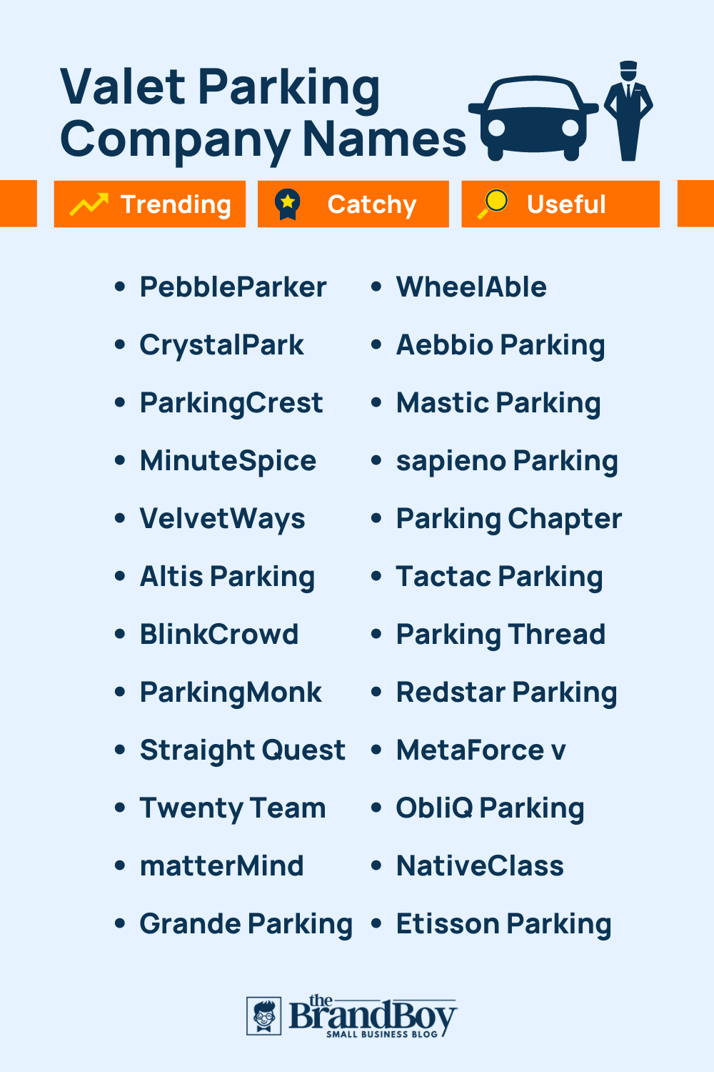 463+ Catchy Valet Parking Company Names Ideas ( Video + Infographic)