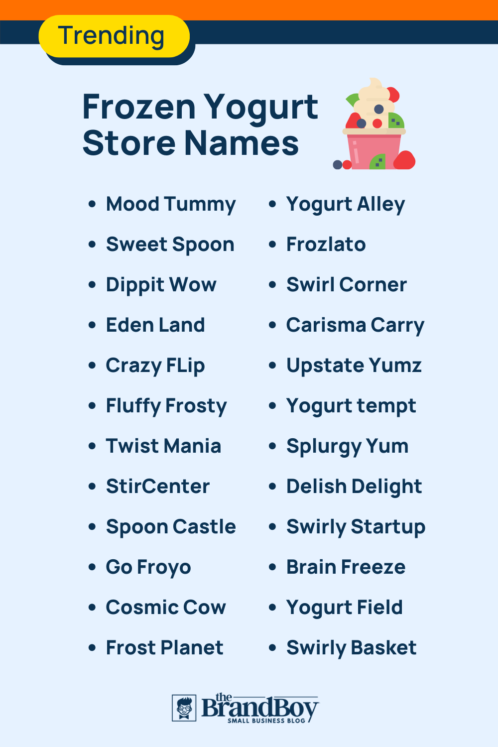 500+ Frozen Yogurt Store Names Ideas (Generator + Guide)