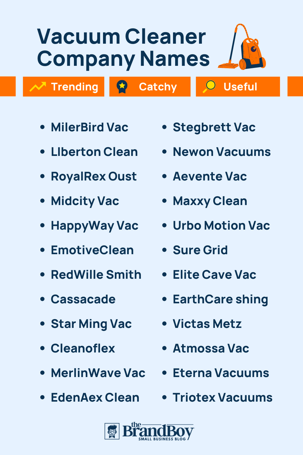 476+ Best Vacuum Cleaner Company Names