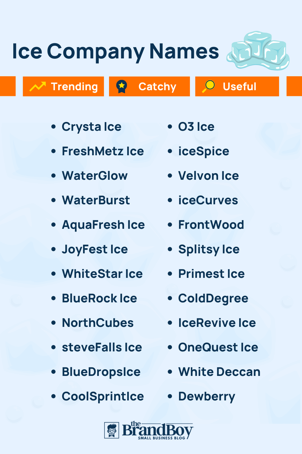 1010+ Unique Ice Business Names Ideas + Generator + Facts