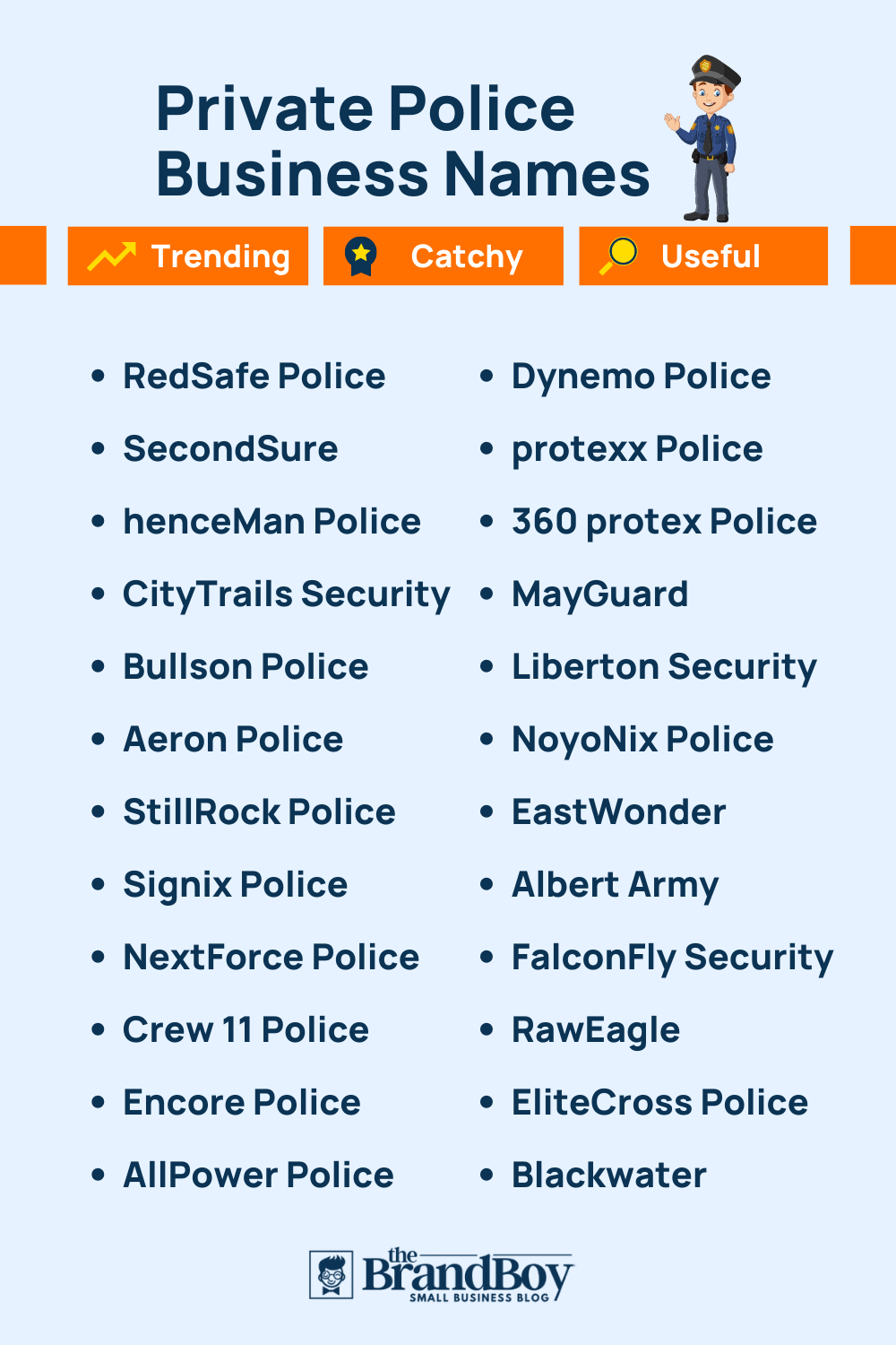 465 Police Company Names Ideas Generator TheBrandBoy Com