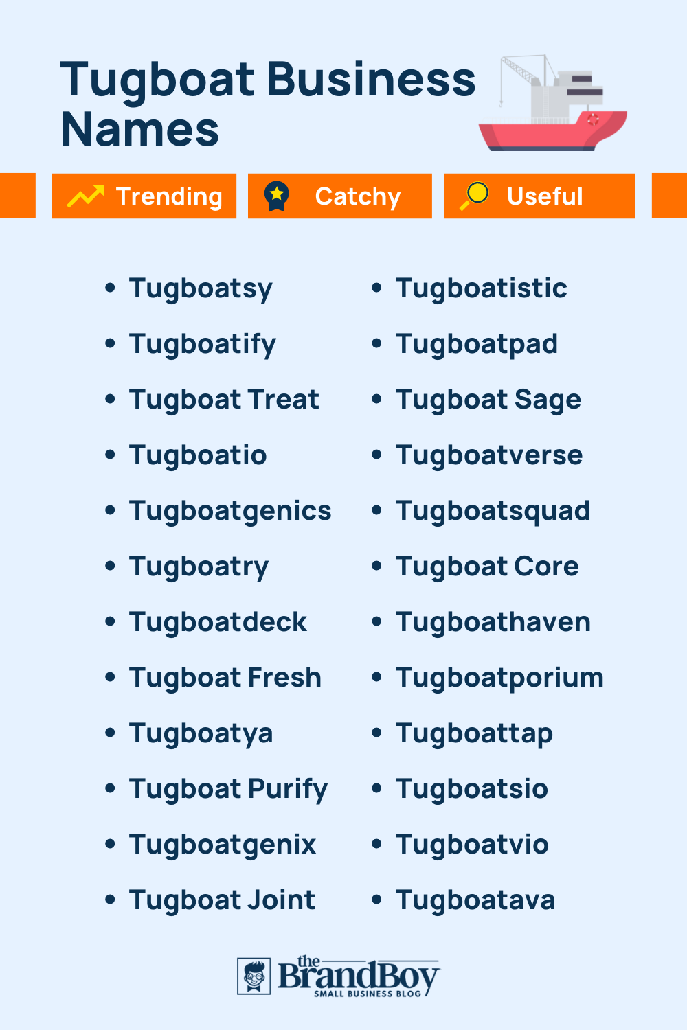 874+ Catchy Tug Boat Company Names Ideas (Generator)