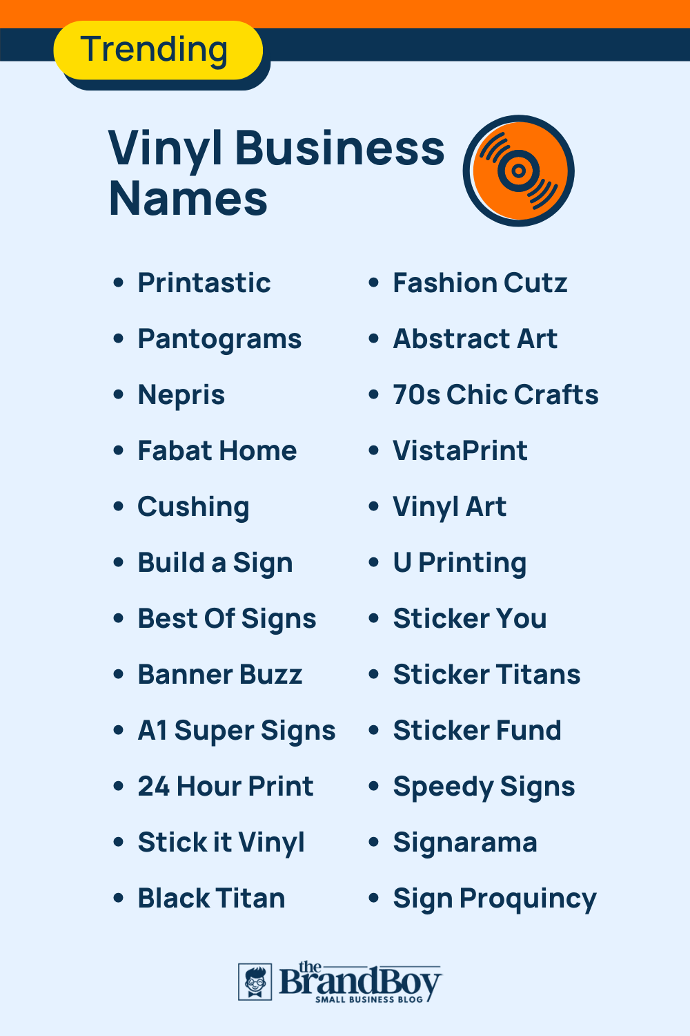1004+ Vinyl Business Names Ideas