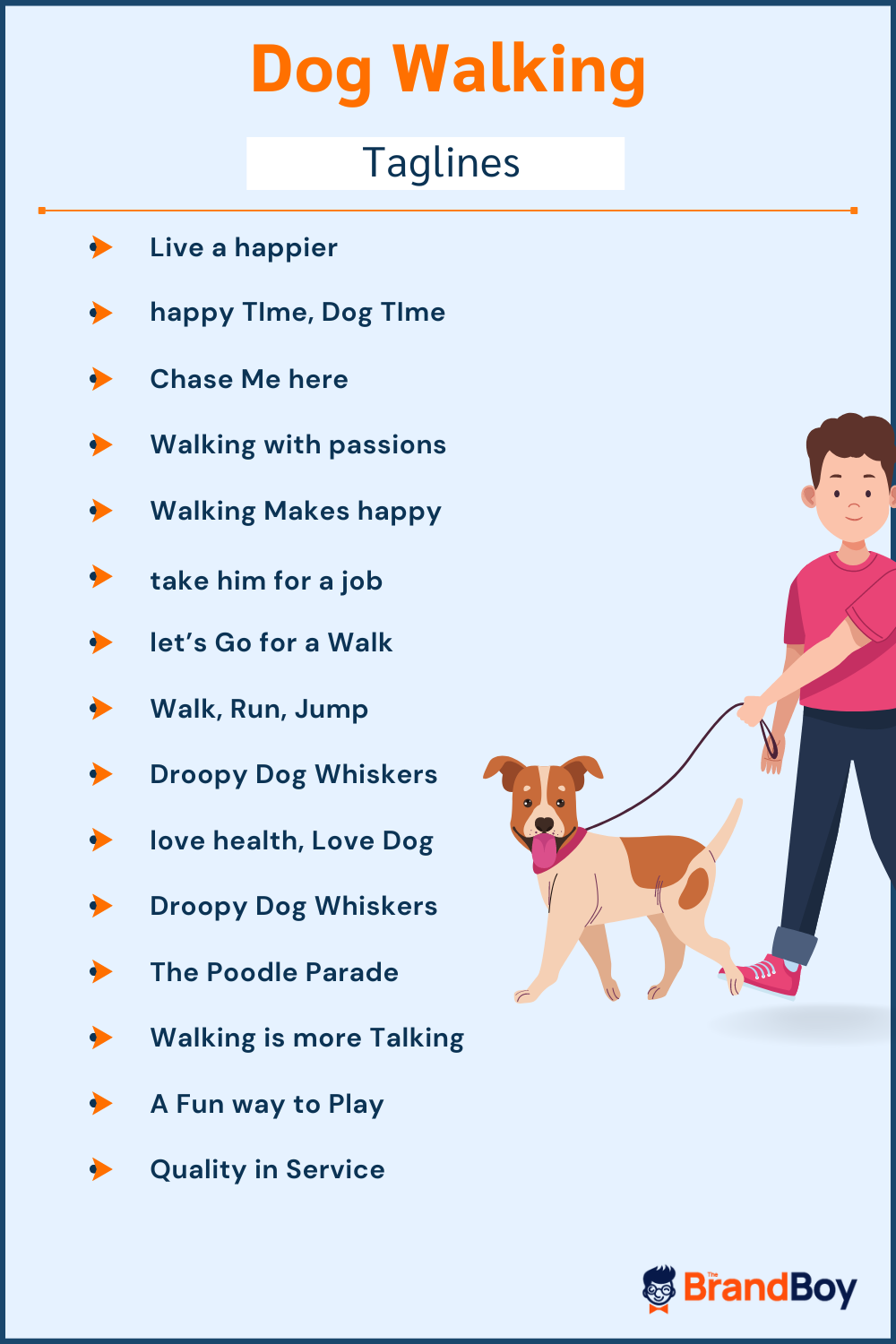 470+ Catchy Dog Walking Slogans And Taglines (generator + guide) BrandBoy