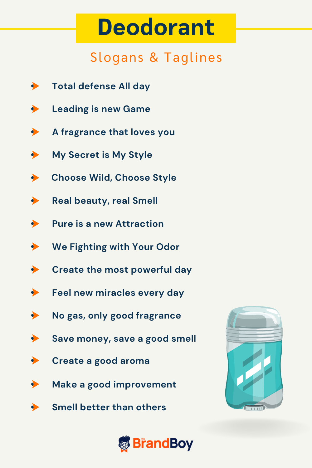 401+ Catchy Deodorant Slogans and Taglines (Generator + guide