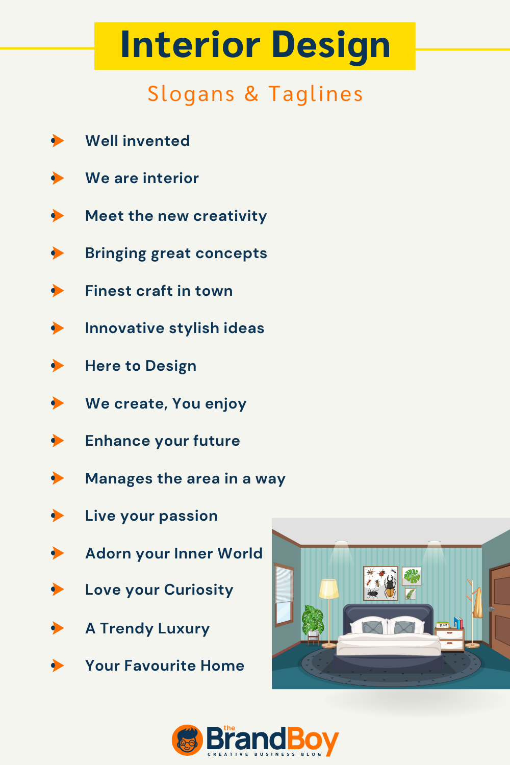 789+ Interior Design Slogans and Taglines (generator + guide)