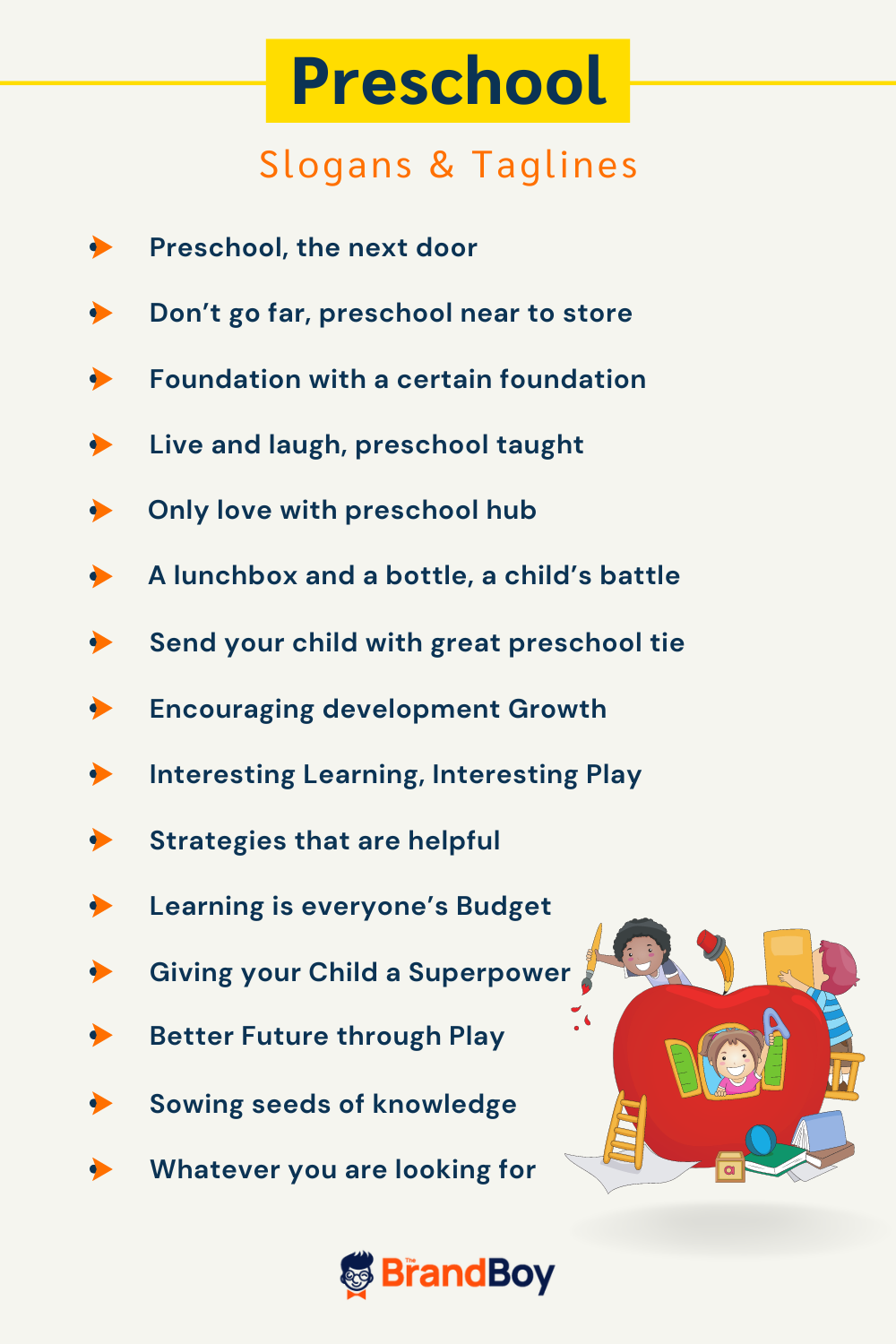 530+ Preschool Slogans and Taglines (Generator + Guide) theBrandBoy