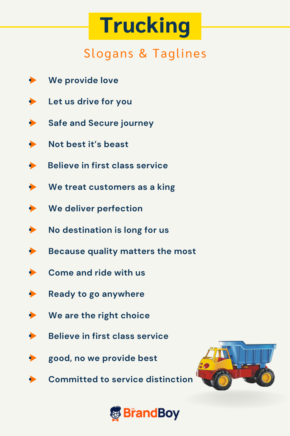 495+ Catchy Trucking Slogans and Taglines (Generator + Guide) BrandBoy