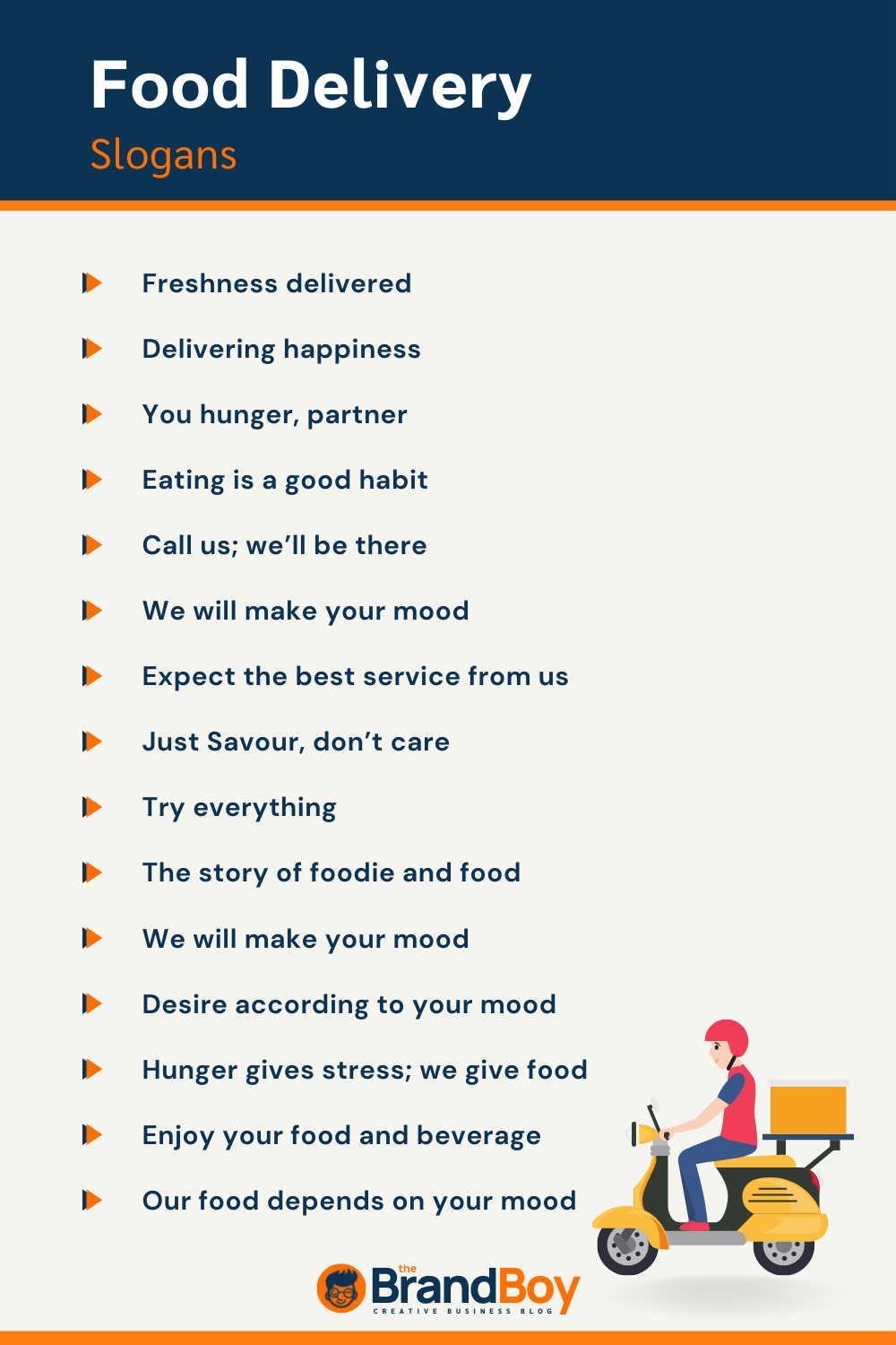 Food Delivery Slogans And Taglines Generator Guide TheBrandBoy