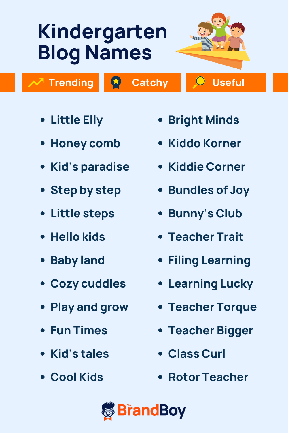 101+ Top Kindergarten Blogs and Pages Names Thebrandboy