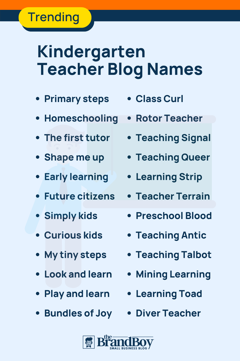 101+ Top Kindergarten Teacher Blog & Pages Names Ideas BrandBoy