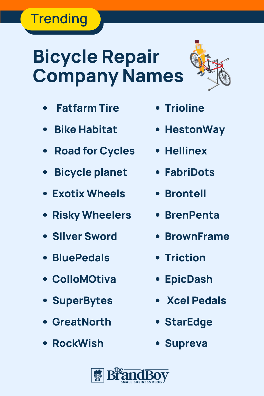 389+ Catchy Bicycle Repair Company Names & Ideas Small Business