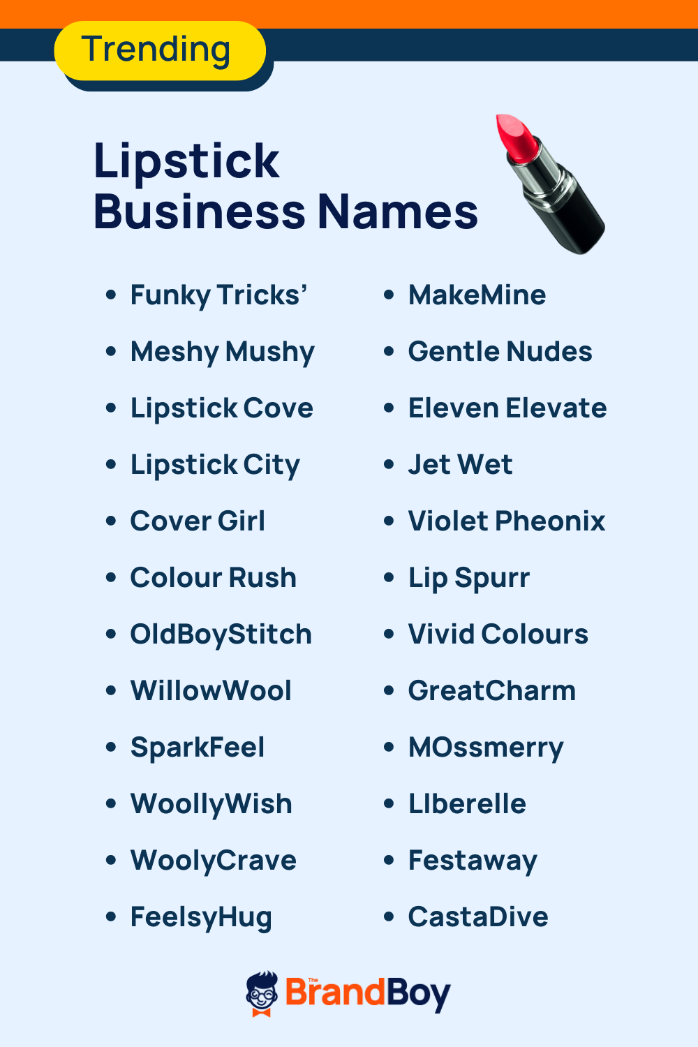 2250+Creative Lipstick Business Names Ideas (Generator + Guide) Tips