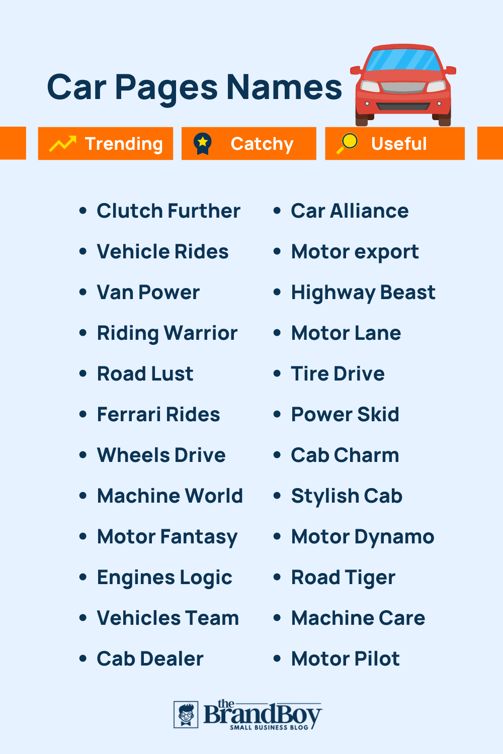 669+ Best Car Blog And Page Names That You Can Use
