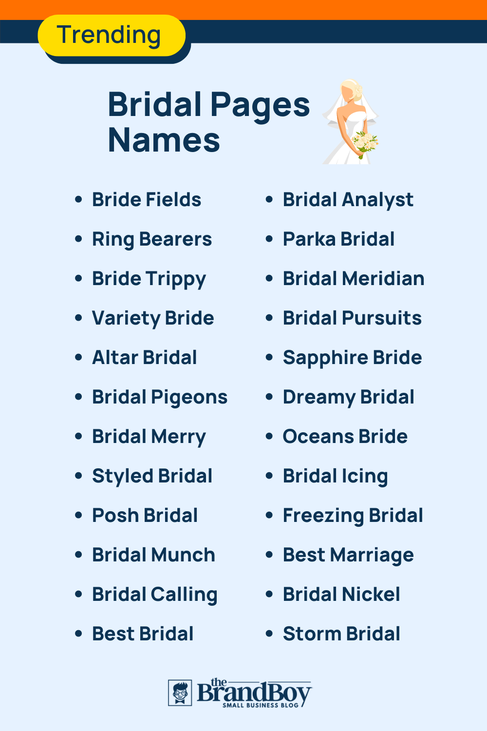 669+ Top Bridal Blogs and Pages Names