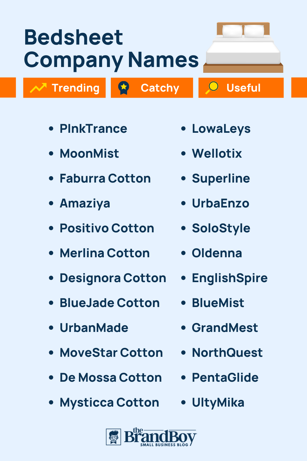 Bed Sheet Names 468 Catchy And Cool Names TheBrandBoy Com