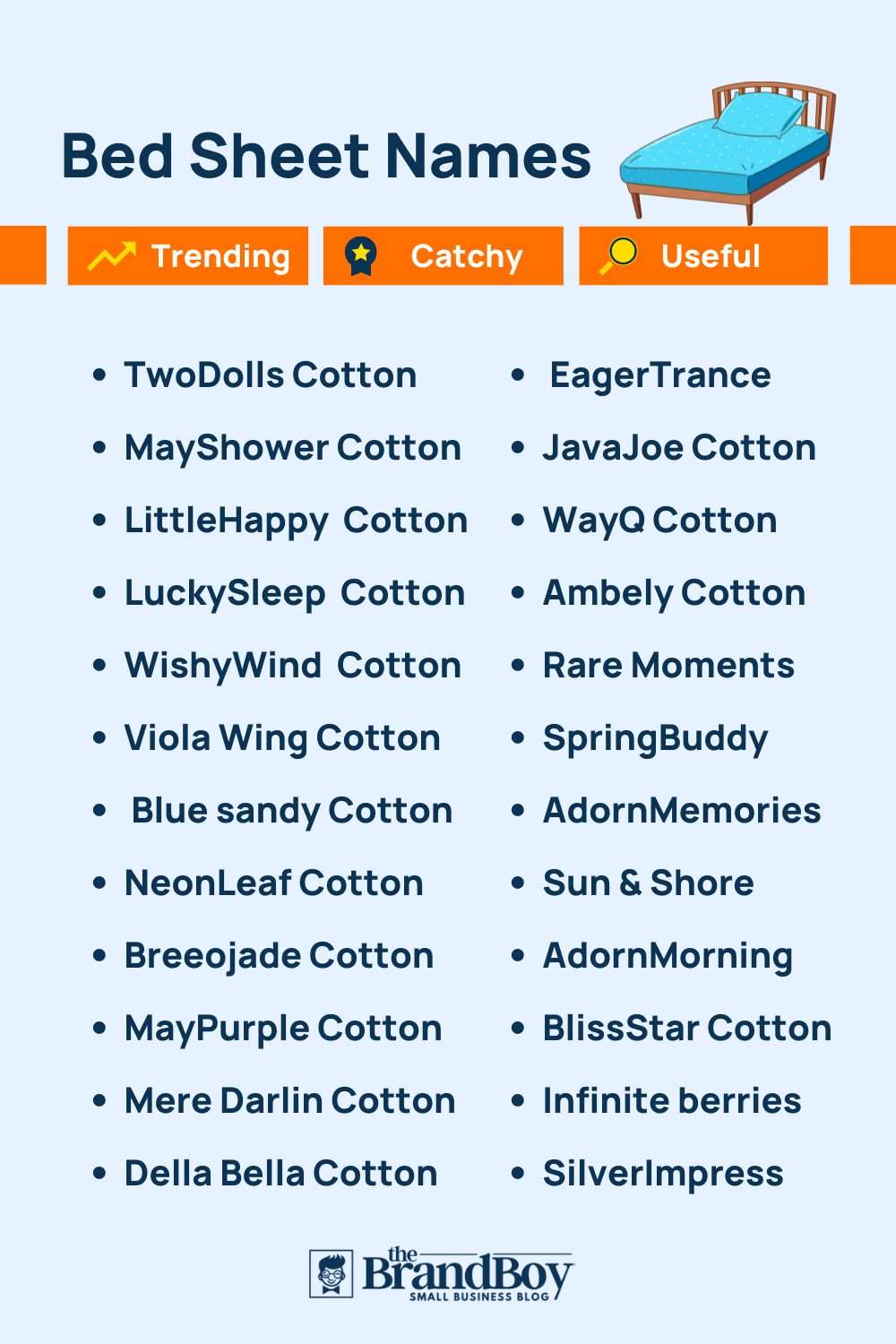 Bed Sheet Names 468 Catchy And Cool Names TheBrandBoy Com