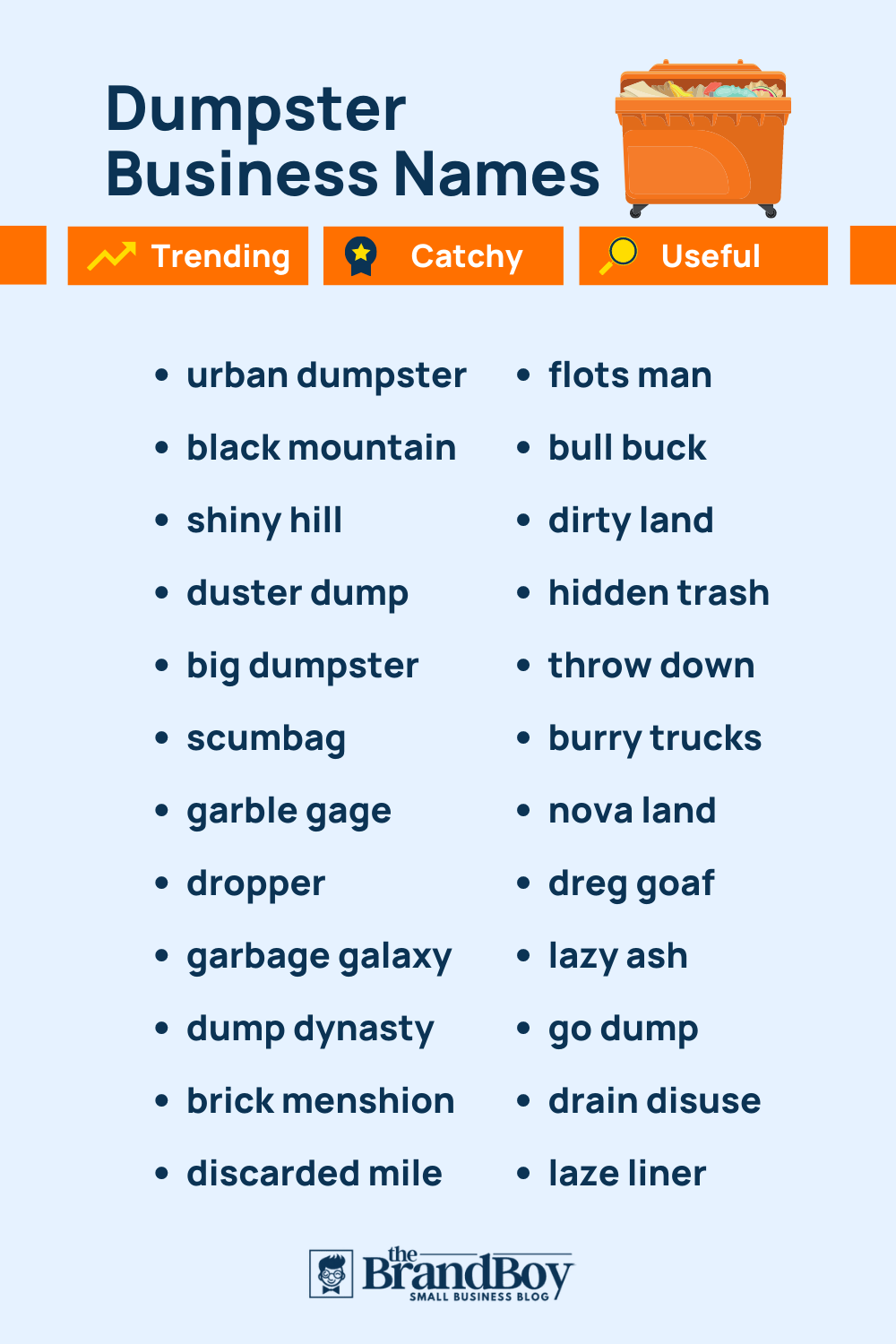 350 Best Dumpster Business Names Ideas And Domains Generator Guide 