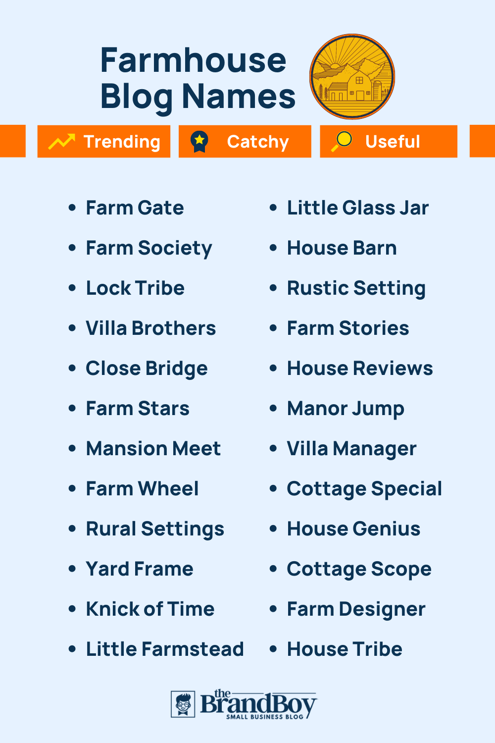 668+ Best Farmhouse Blog Names BrandBoy