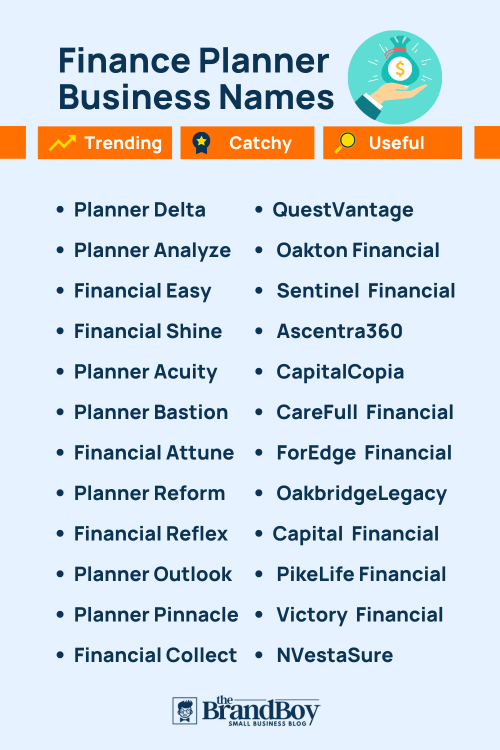 479+ Financial Planner Business Names to Build Trust! ( Video+ Infographic)