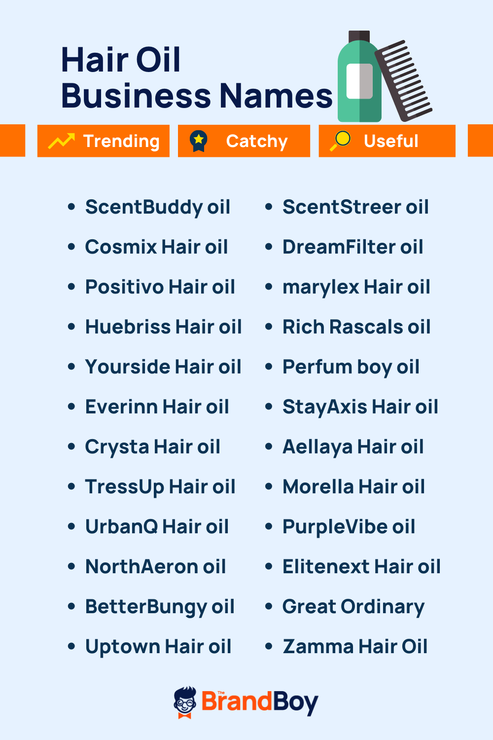 979+ Hair Oil Company Names Ideas & Domains!