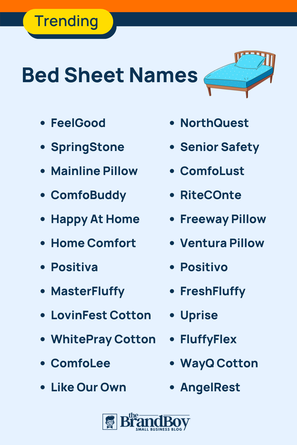 Bed Sheet Names 468 Catchy And Cool Names TheBrandBoy Com