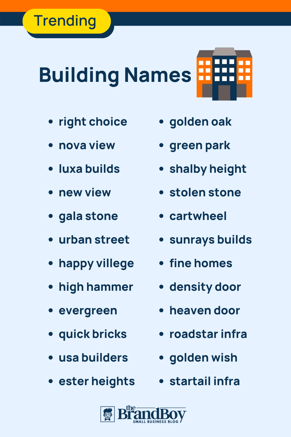 950 Building Names Ideas Generator Guide TheBrandBoy Com