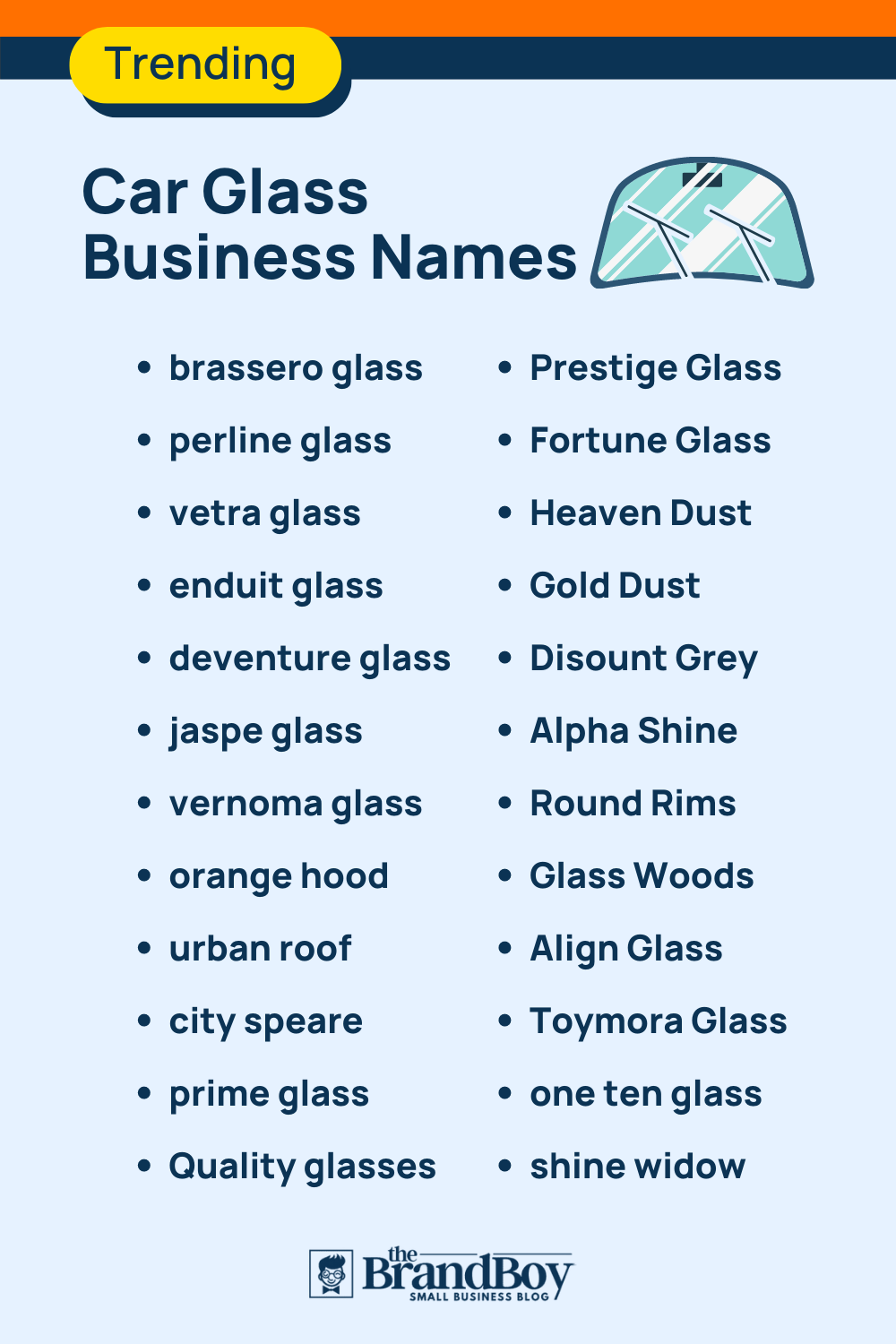 469+ Car Glass Business Names Ideas And Domains (Generator + Guide) theBrandBoy