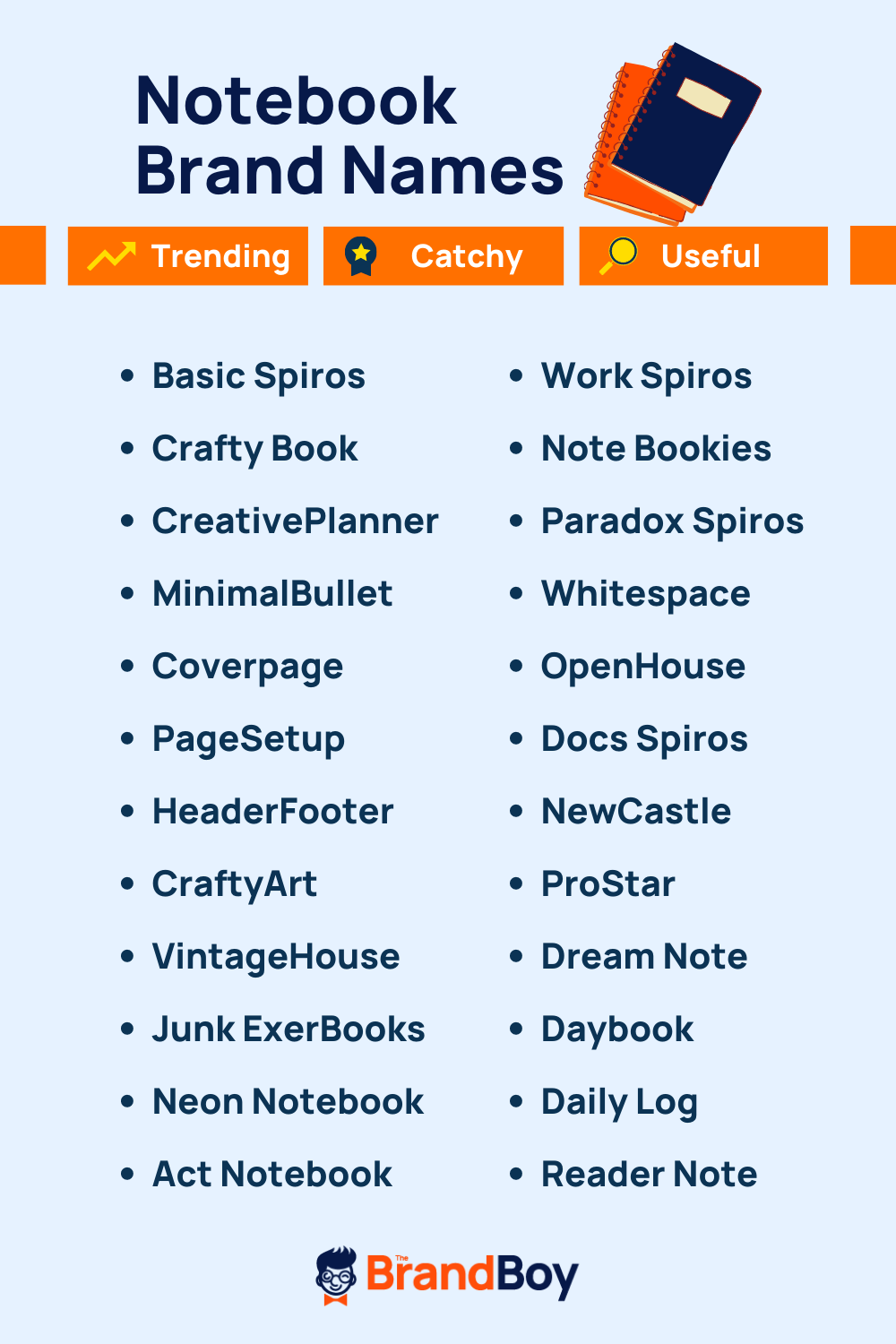 900+ Best Notebook Brand Names (Generator + Guide)