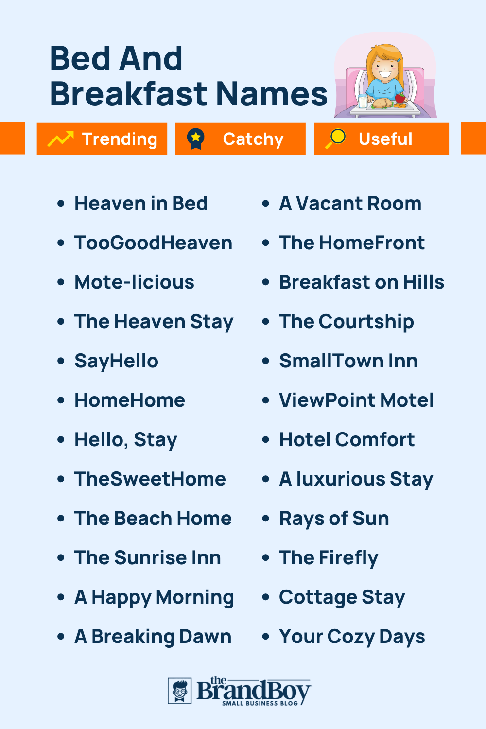 Bed And Breakfast Names 468 Cool And Catchy Names TheBrandBoy Com