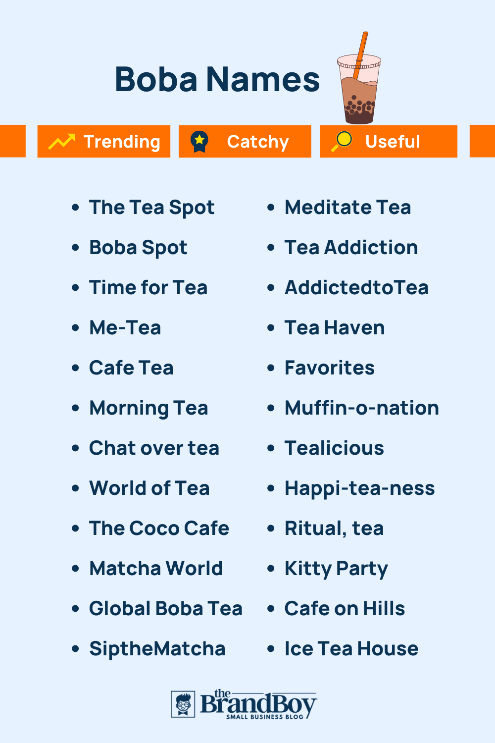 Boba Tea Shop Name Ideas