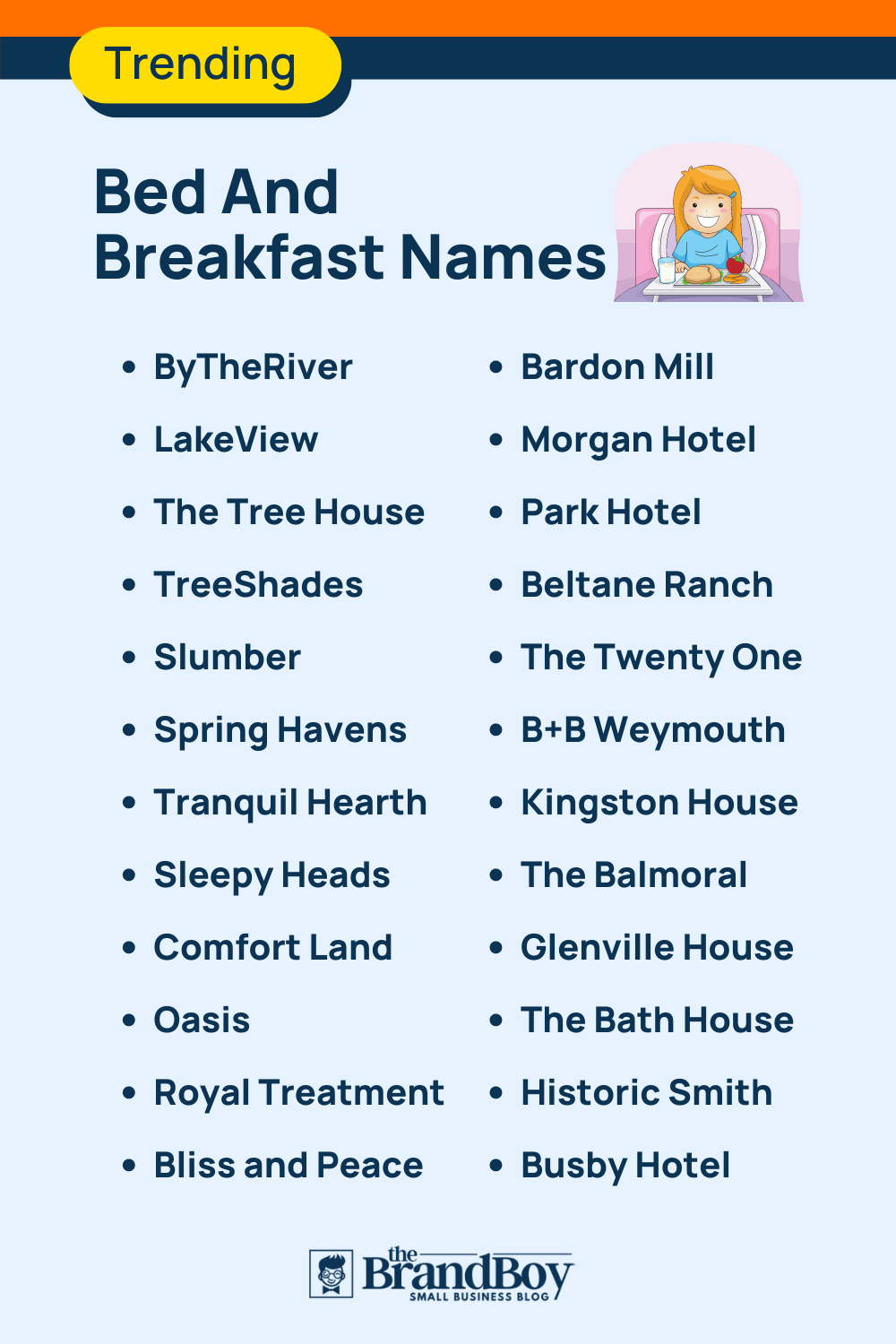 Bed And Breakfast Names 468 Cool And Catchy Names TheBrandBoy Com