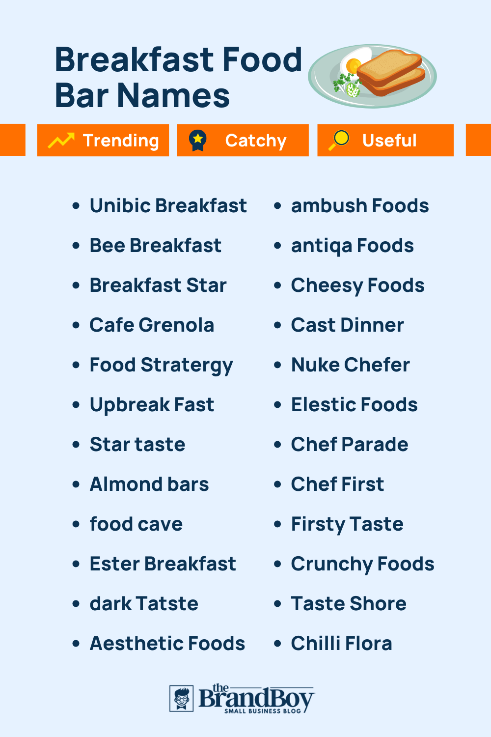 378+ Best Breakfast Food Bar Names And Ideas theBrandBoy