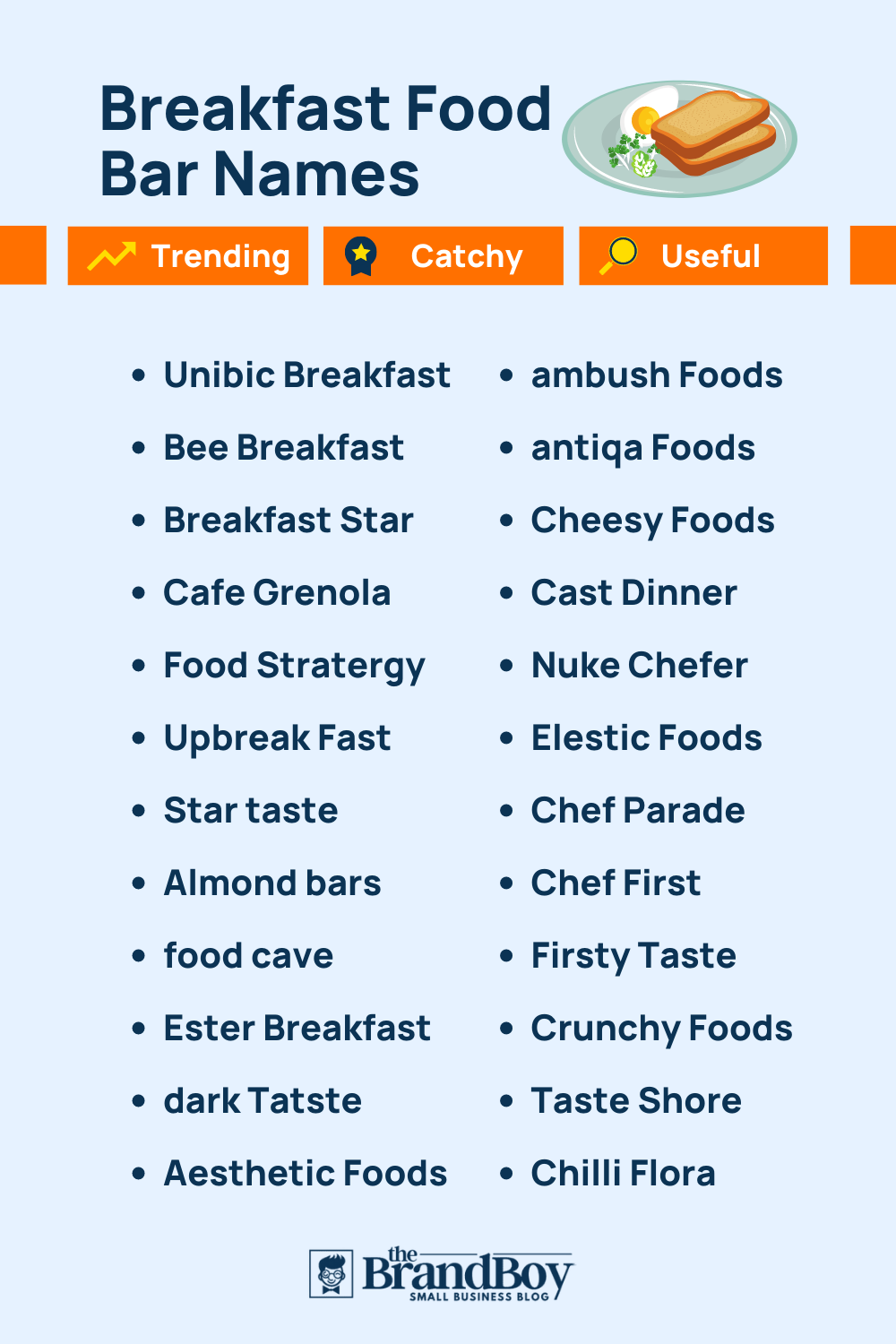 378 Best Breakfast Food Bar Names And Ideas TheBrandBoy