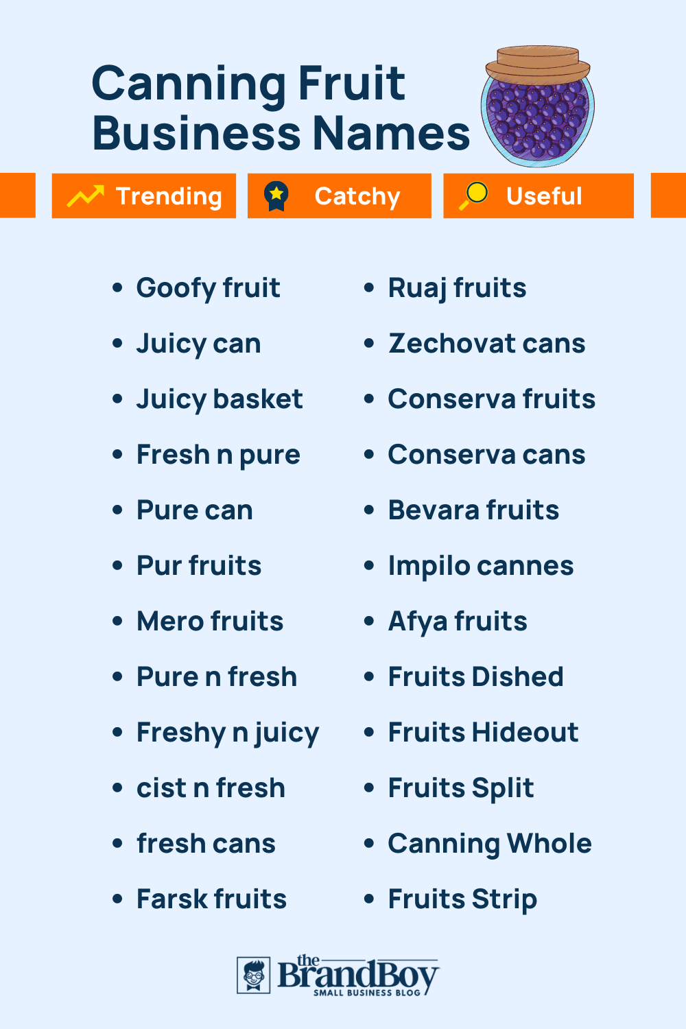 655 Canning Fruit Business Names Ideas And Domains Generator Guide 